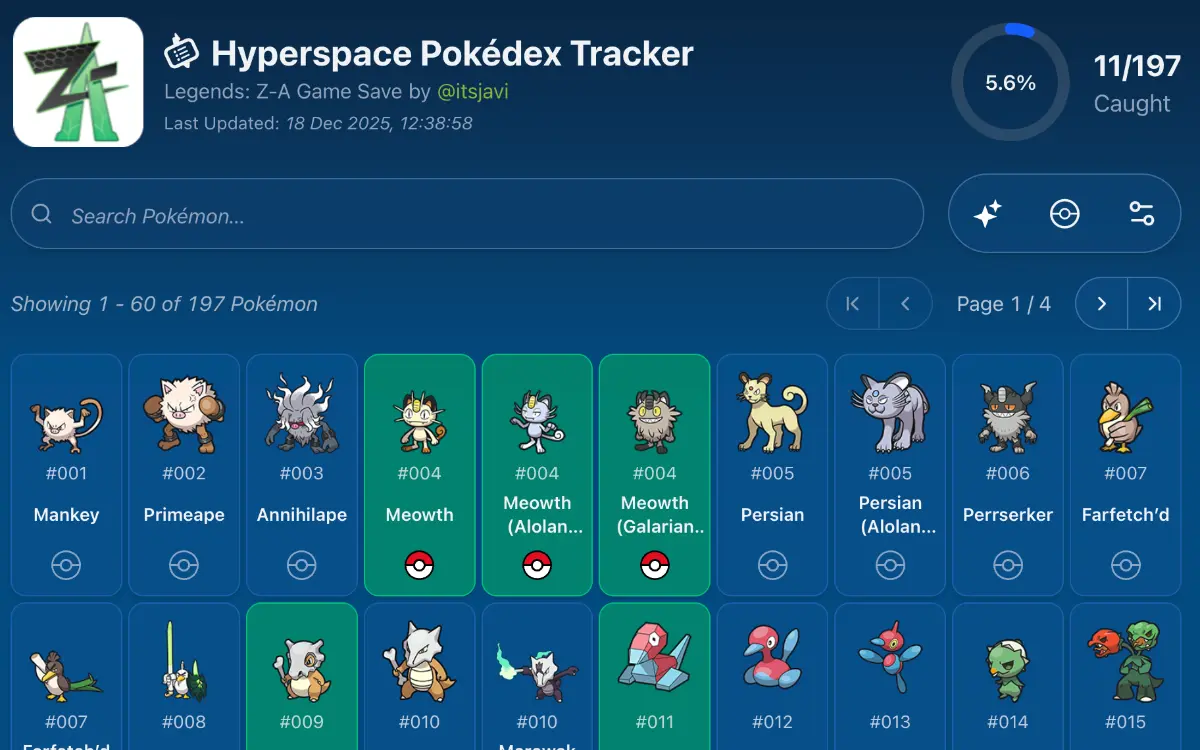 Pokédex Tracker